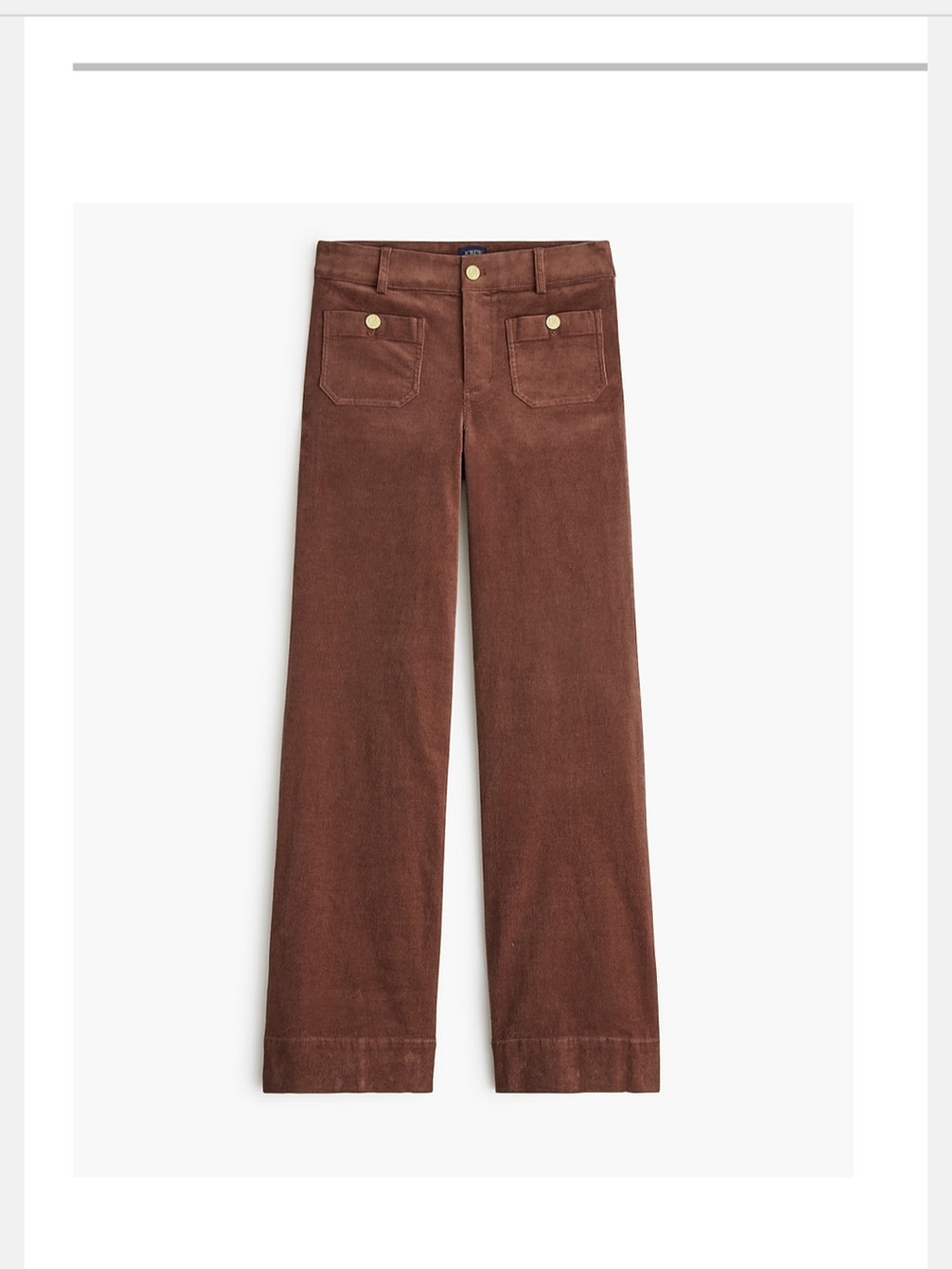 J. Crew Factory Brown Wide-Leg Corduroy Pants